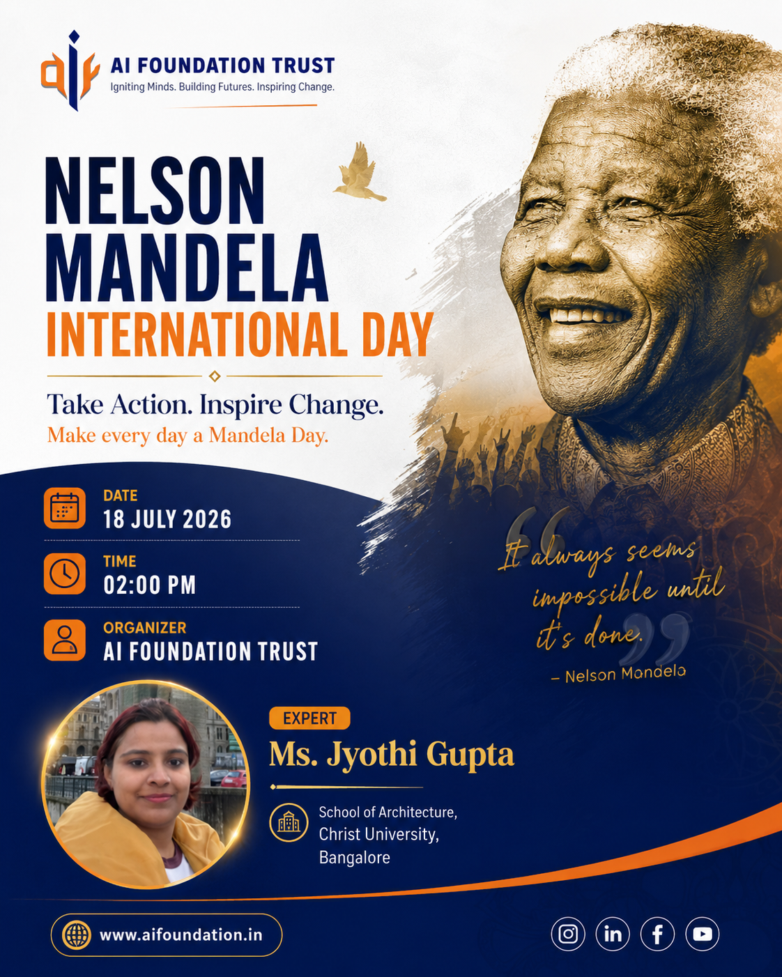 Celebration of Nelson Mandela International Day